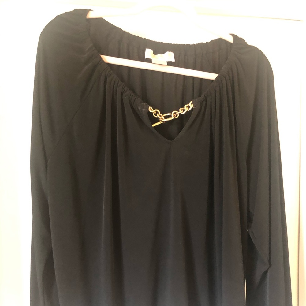 MK gold embellished long sleeved top